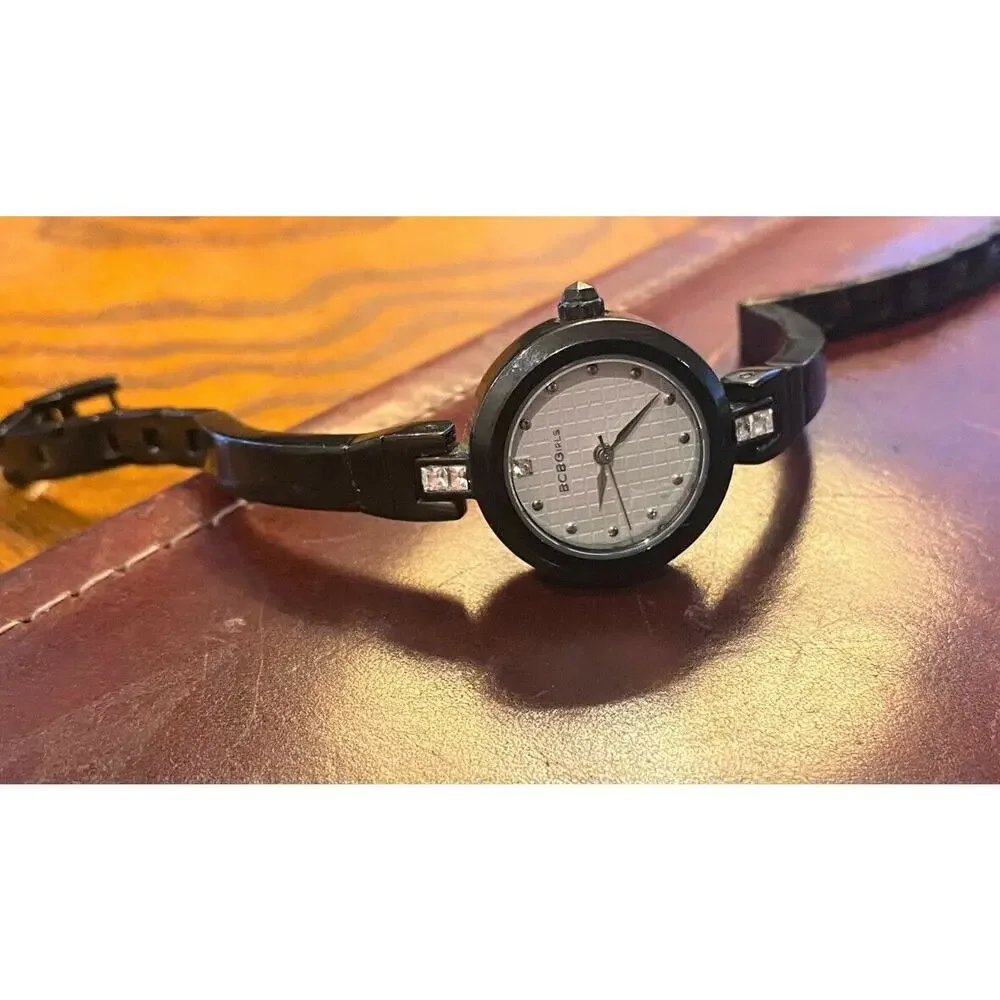 Women's 25mm BCBGirls Gunmetal Tone watch, Crystal accents
